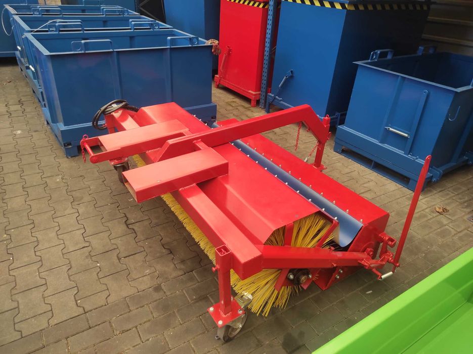 Zamiatarka hydrauliczna z koszem do wózka widłowego - 160 cm