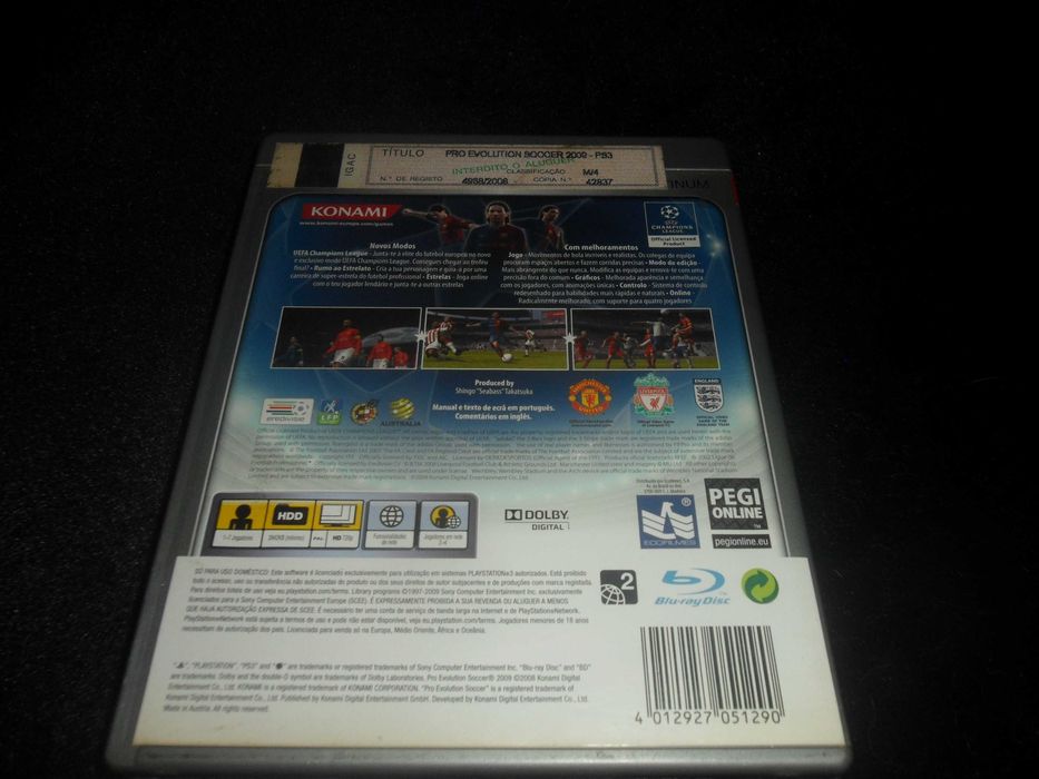 Jogo PES para Ps3