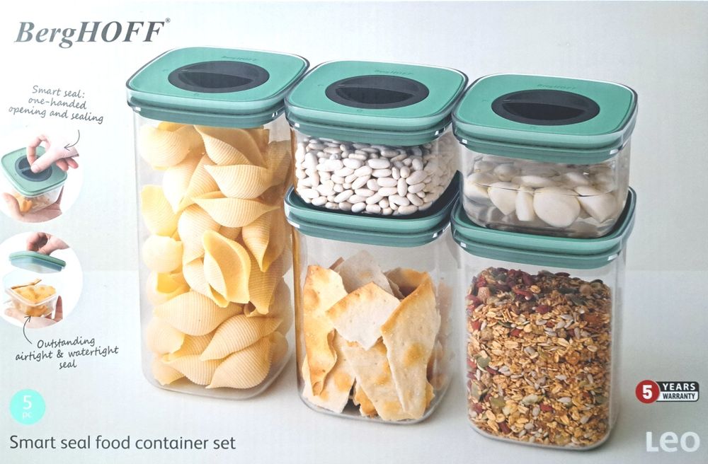 Zestaw szczelnych pojemników na żywność
