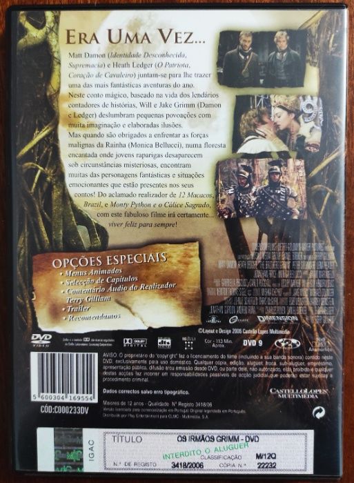 Os Irmãos Grimm - The Brothers Grimm - 2005 - DVD
