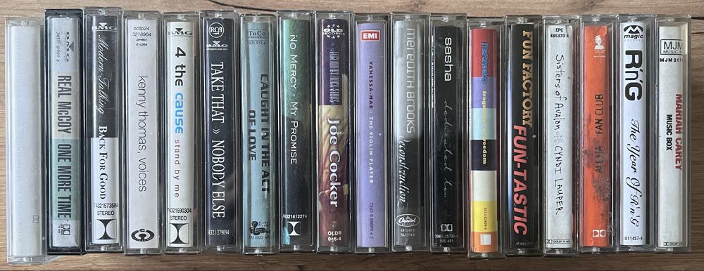 Modern Talking, Fun Factory, Alexia, Sasha, Mariah Carey kasety MC