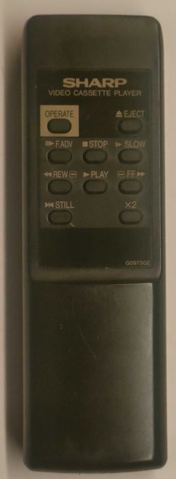 Pilot SHARP G0973GE – oryginalny pilot do odtwarzacza kaset wideo VHS Video Cassette Player