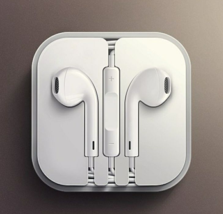 Наушники белые проводные