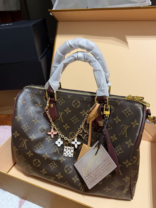 Сумка louis vuitton speedy 30 бордо сумка луи витон спиди 30см