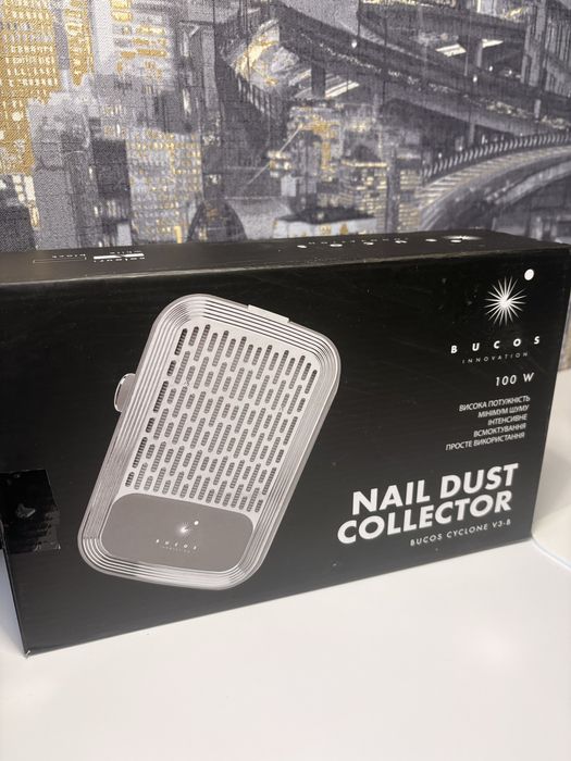 Витяжка для манікюру BUCOS CYCLONE V3, 100W, з аккумулятором (біла)