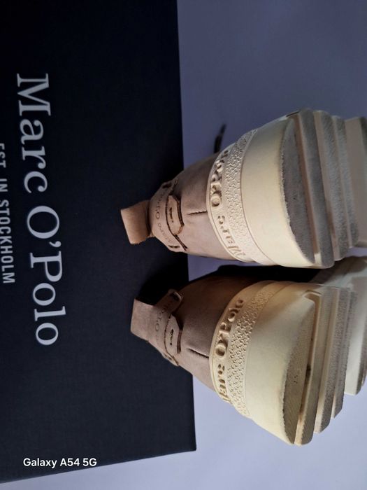 Marc o' Polo buty damskie  na grubej podeszwie