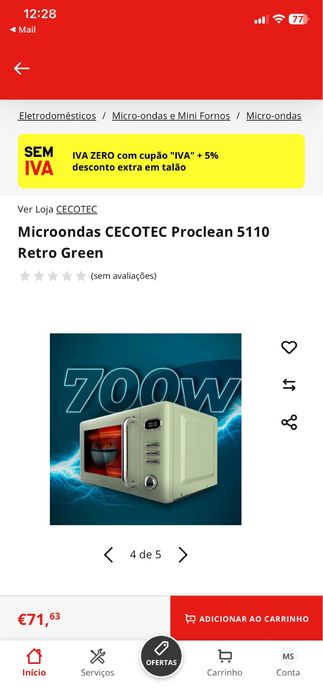Microondas CECOTEC Retro Green