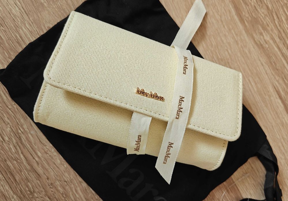 Nowa ometkowana kosmetyczka MAXMARA lusterko grzebień i jedwabna gumka