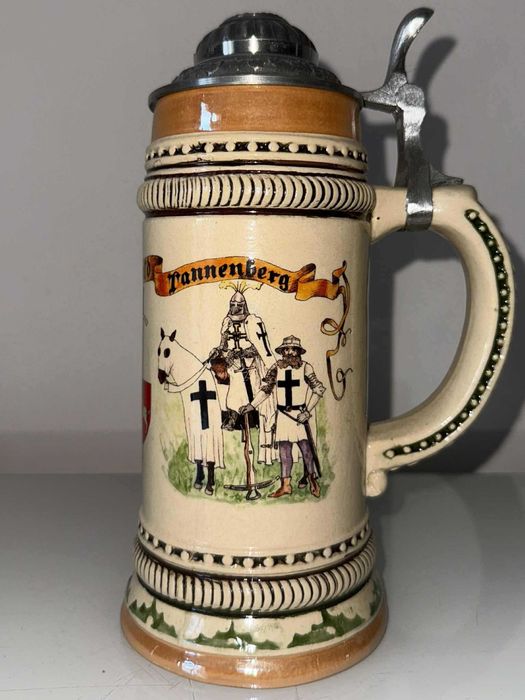 Kufel Bitwa pod Grunwaldem ceramika handmade