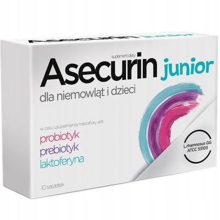 asecurin junior 10 saszetek probiotyk prebiotyk laktoferyna
