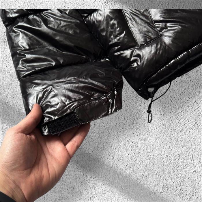 Куртка Moncler  пуховик, чорний глянцевий Монклер