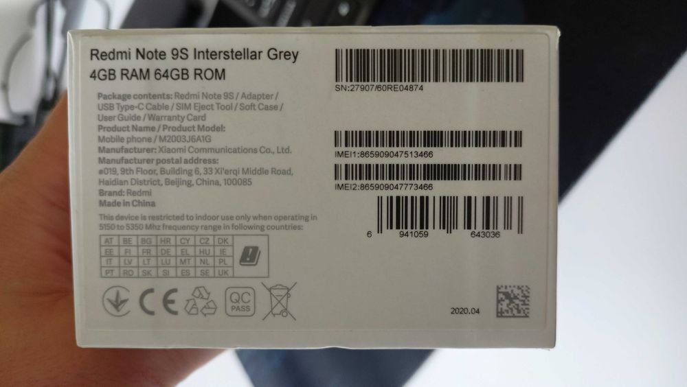 Xiaomi Redmi Note 9s 4/64 GB