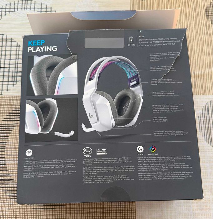 Fones Logitech G733 Branco