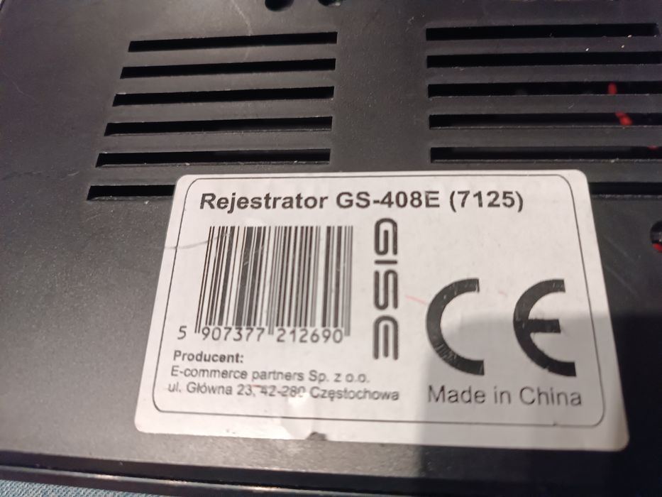Rejestrator GISE na 8 kamer GS-408E h.264