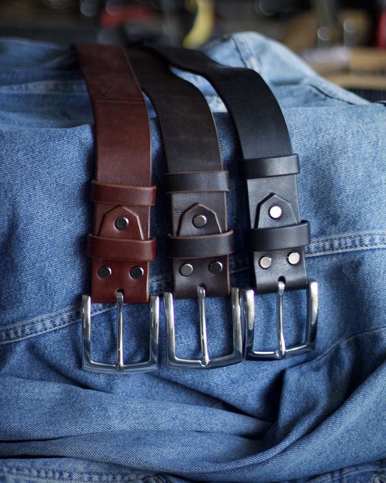 Коричневий ремінь чоловічий шкіряний ручної роботи | Натуральна шкіра | Ремень мужской