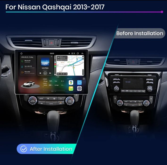 Rádio Android 13 Nissan Qashqai 6/128GB 11.5 polegadas 2K 4G 8Core