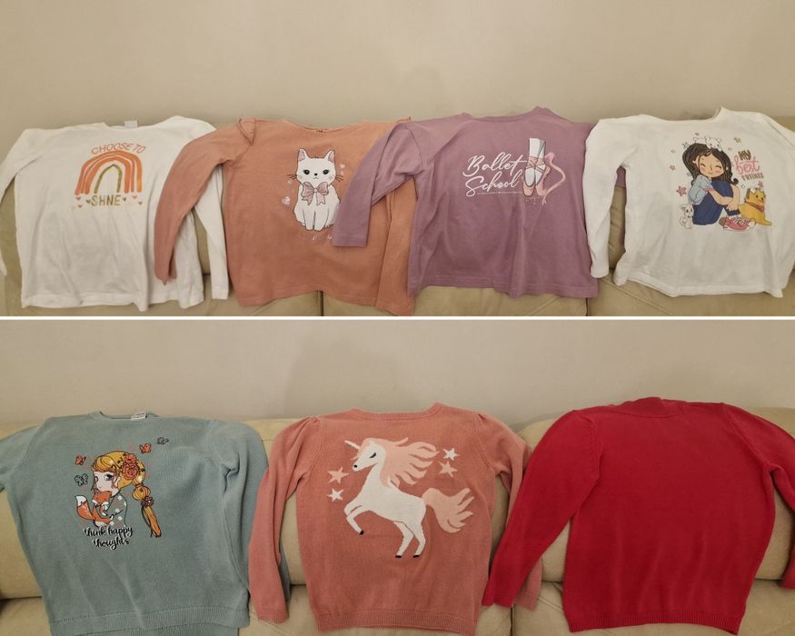 Лонгсліви та светри на дівчинку 110-116