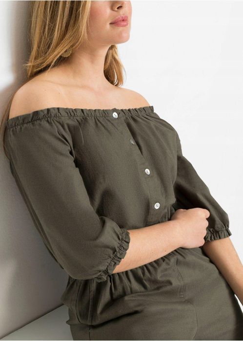 B.P.C kombinezon lniany khaki r.44