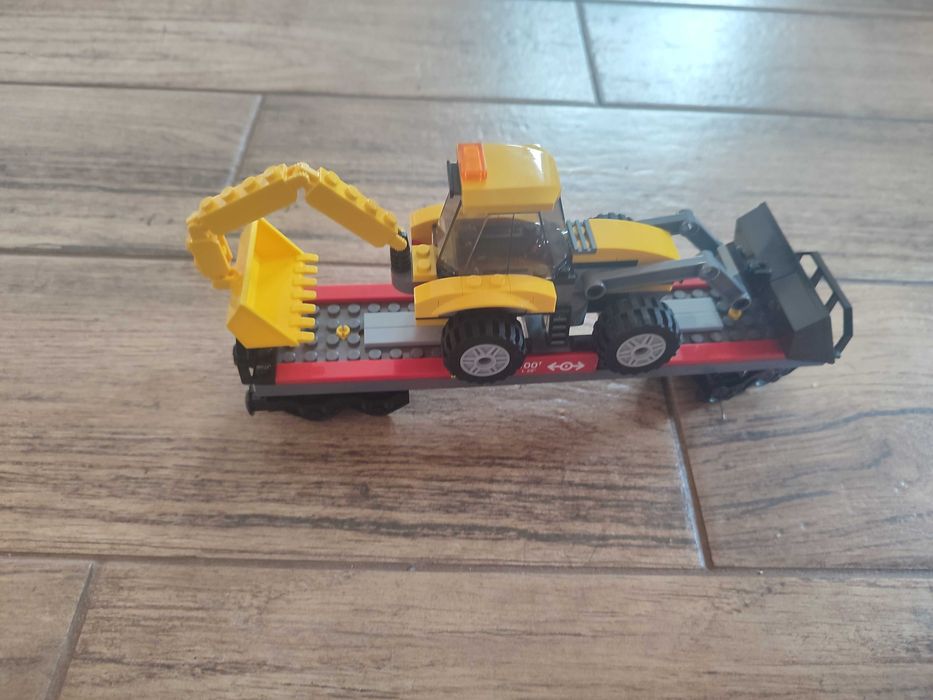 LEGO 60098 City - Pociąg towarowy wagon z koparką