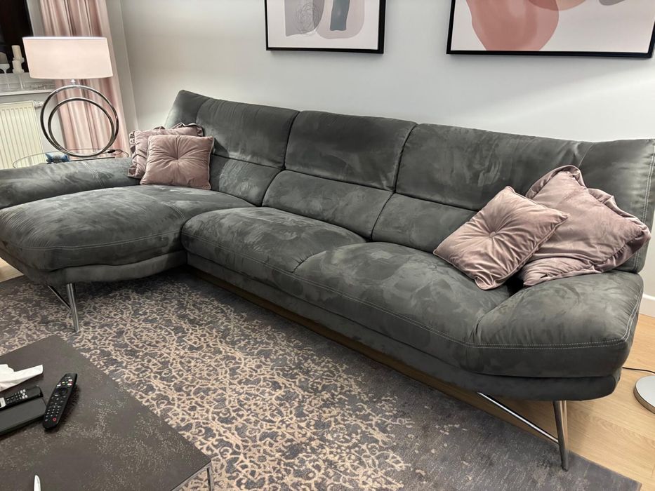 Narożnik Kler Carmen W175 lewy szary