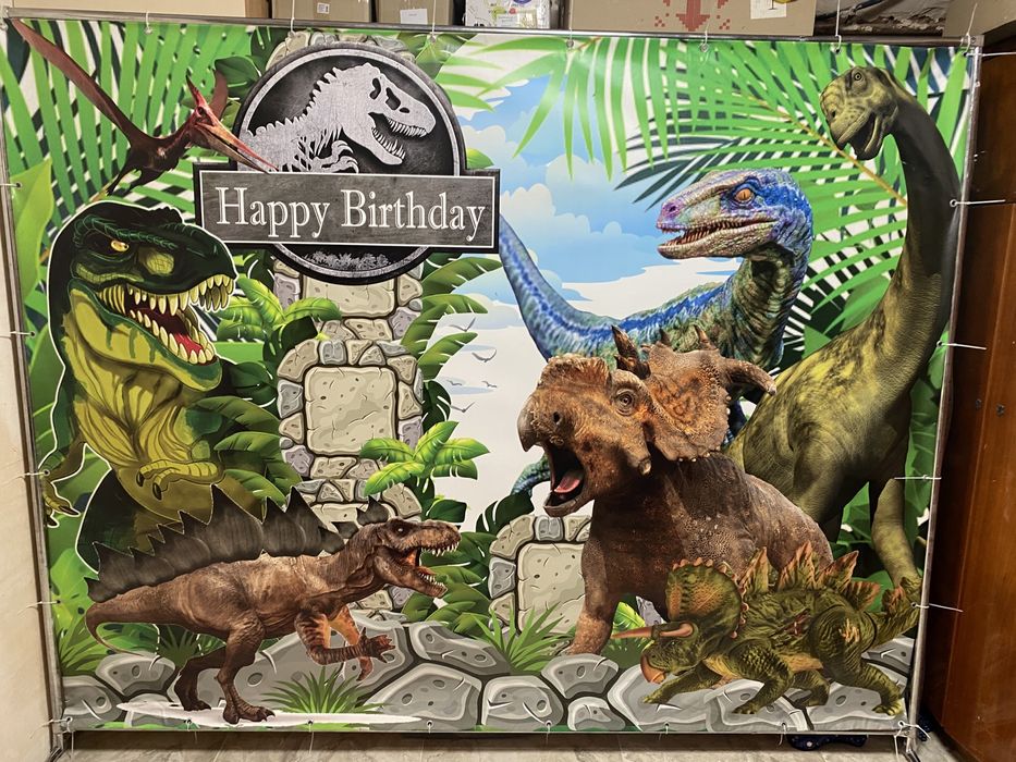 Баннер фотозона динозавры