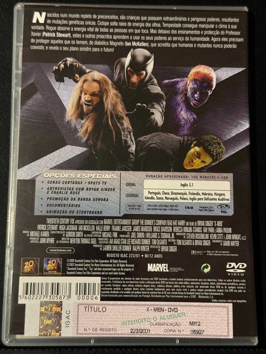 DVD do filme X-MEN