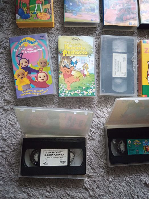 Kasety VHS bajki dla dzieci. Kubuś Puchatek i inne