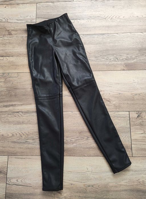 HM Legginsy damskie Imitacja skóry 34 Spodnie