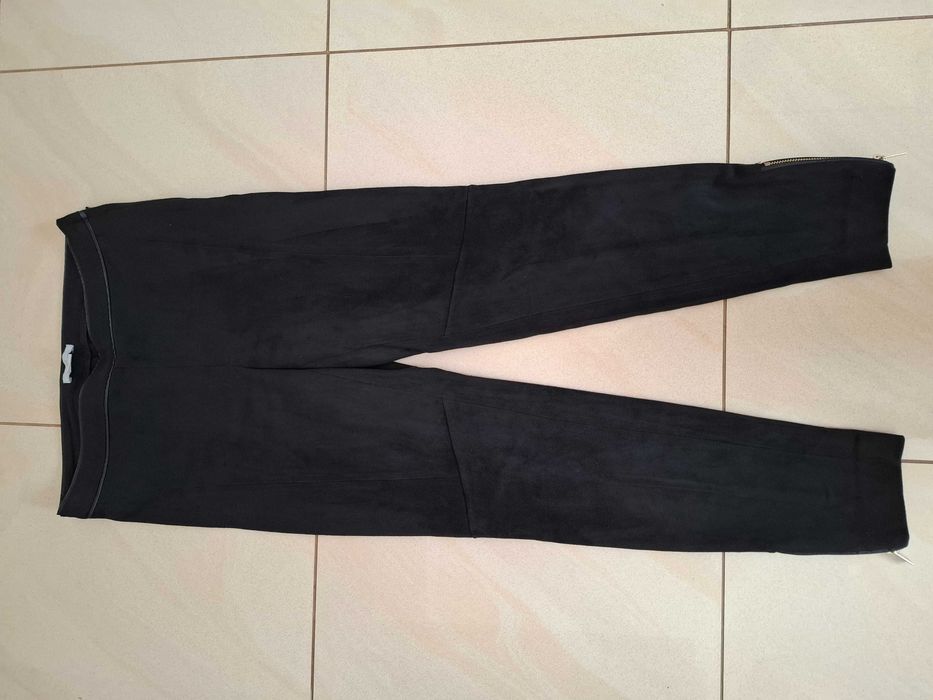 Spodnie leginsy welurowe h&m 36