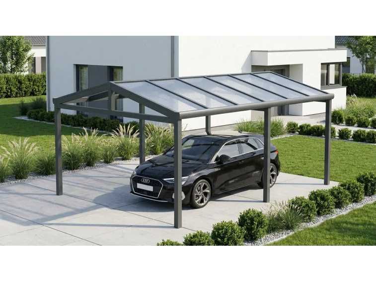 Carport / wiata samochodowa antracyt 606x400