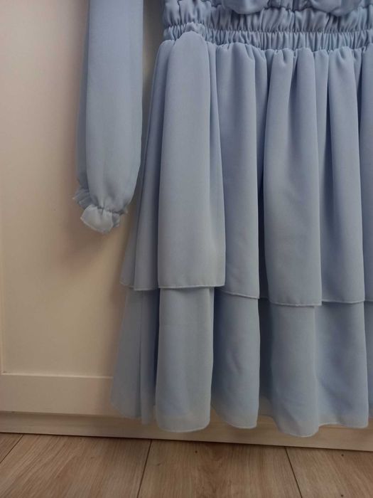 błękitna niebieska sukienka, rozmiar 36