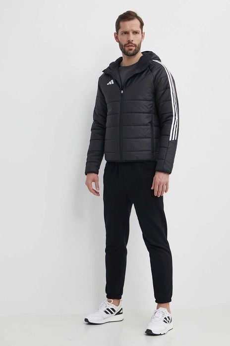 Kurtka czarna przejściowa pikowana adidas XL