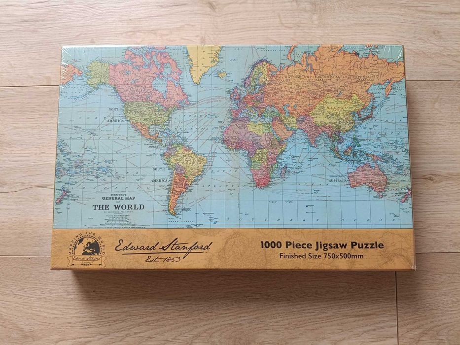 Puzzle Stanford’s General Map of the World, 1000 kawałków