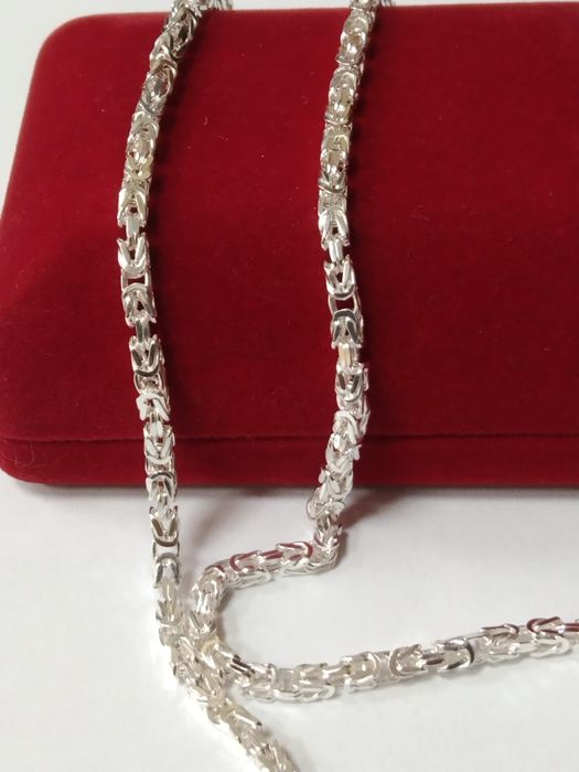 Srebrny łańcuszek splot królewski 60cm srebro 925