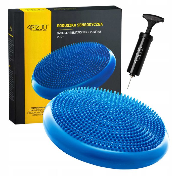 Poduszka sensoryczna 4FIZJO Pro+ 33 cm niebieska