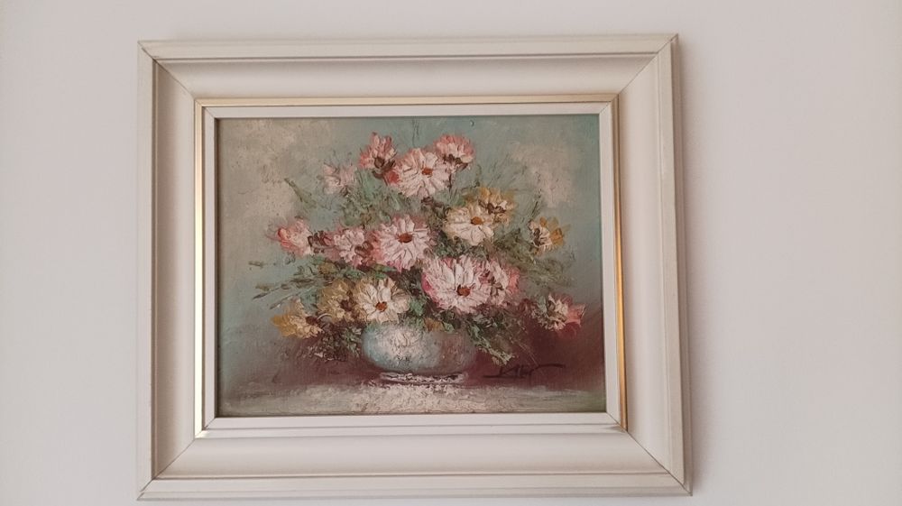 Obraz ręcznie malowany kwiaty