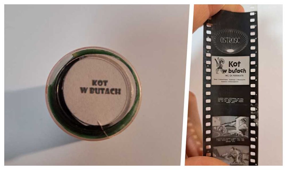 KOT W BUTACH bajka na rzutnik projektor diaskop PRL
