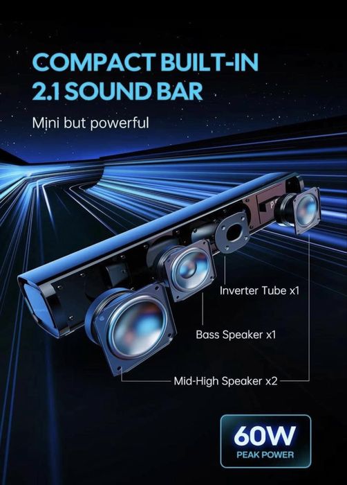 Новий саундбар Mevosto D7-3 2.1 Soundbar System (60W, Bluetooth 5.4)