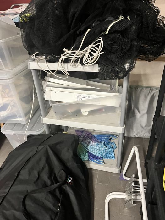 3 estantes plastico arrumaçao