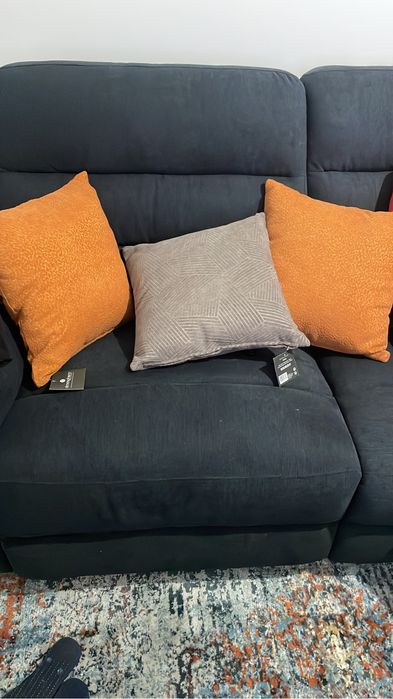 Conjunto 3 almofadas laranja e cinza