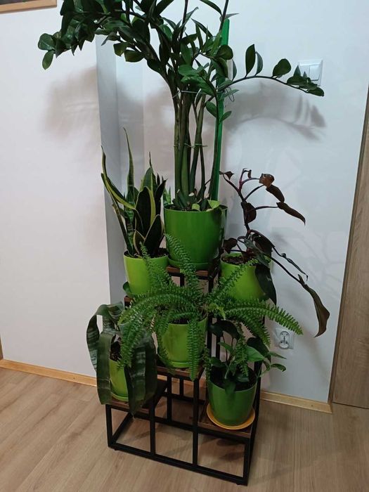 Stojak na kwiaty metalowy industrial loft kwietnik