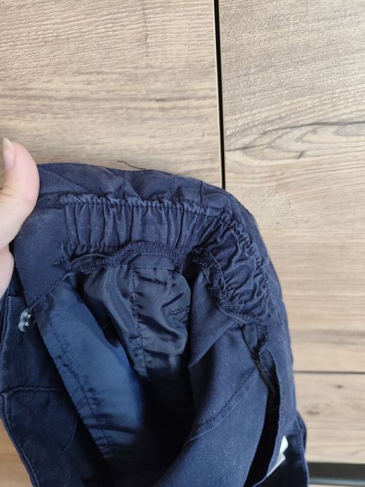 H&M 40 granatowe szerokie spodnie wysoki stan szwedy