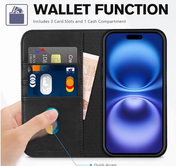 TUCCH Etui / Case do iPhone 16 Plus, czarne