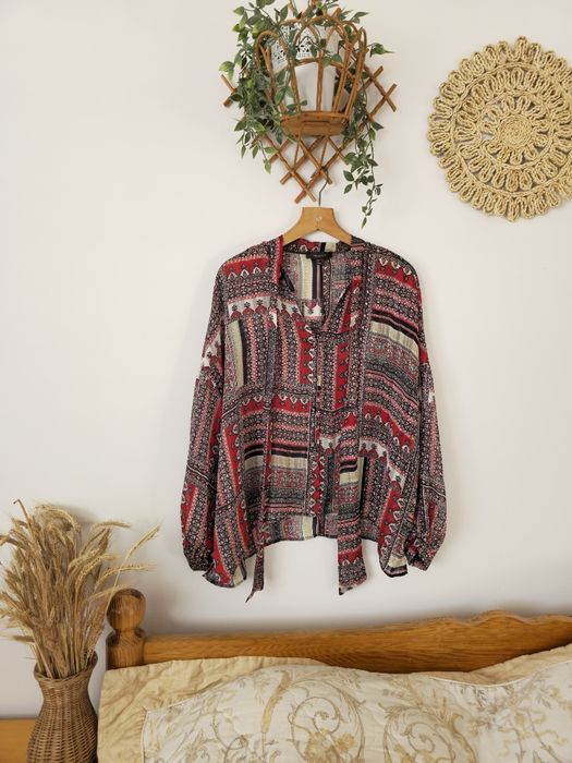 Bluzka koszula we wzory primark etno boho hippie luźna XL 42.