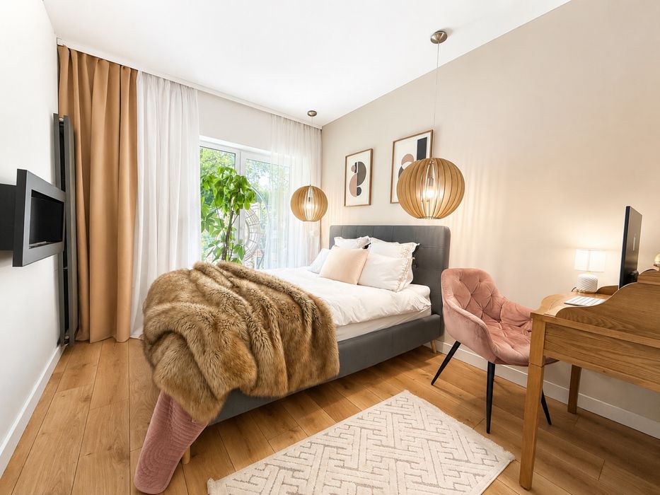 Apartament Premium z ogródkiem | Garderoba | Wysoki standard | Sarni Stok
