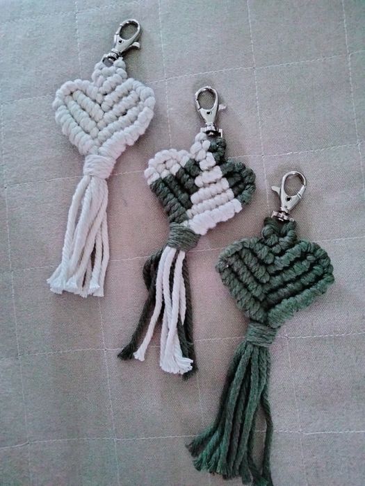 Porta chaves em macramé