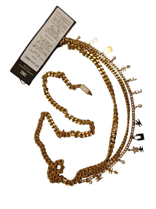 Elisabetta Franchi pasek złoty 38 M 96 cm regulowany