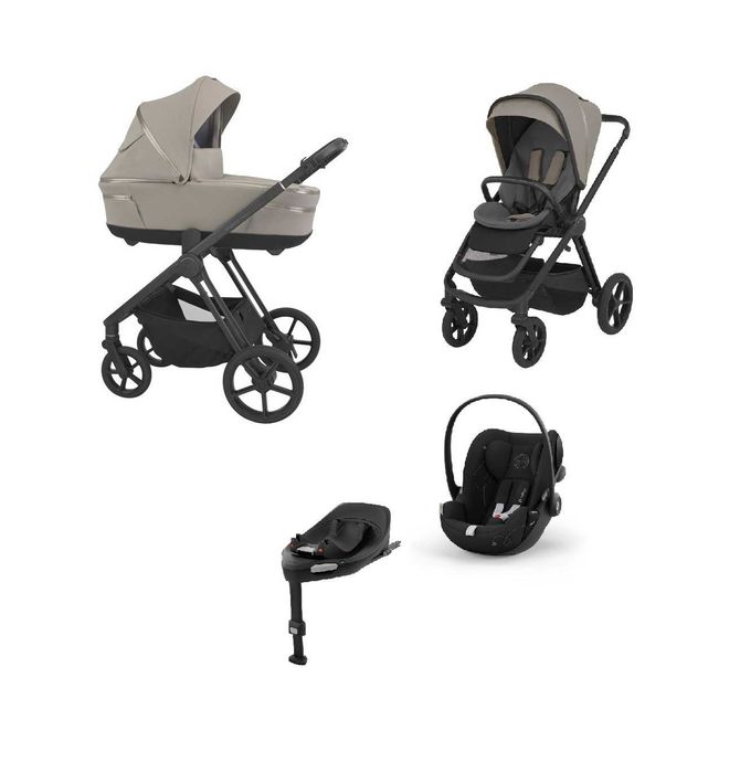 Espiro Miloo 4w1 wózek+ spacerówka + Cybex Cloud G+baza G obrotowa