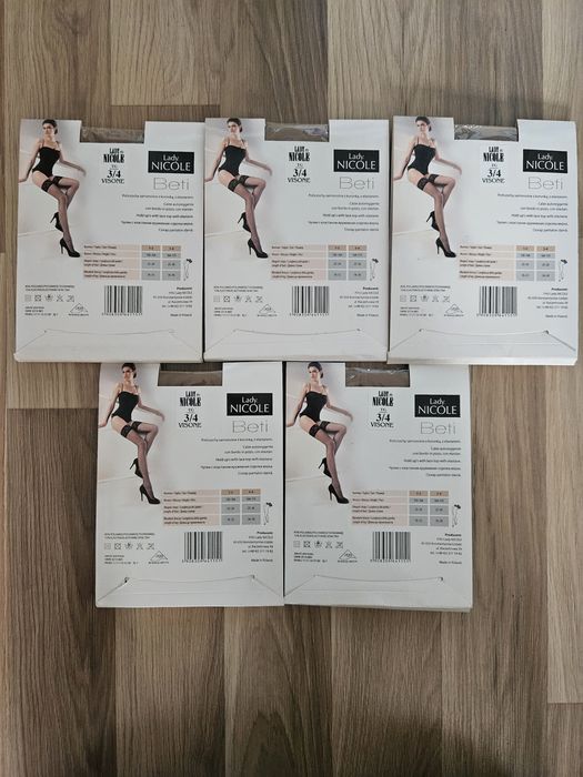 Zestaw: pończochy damskie, 3/4