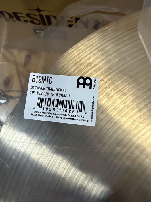 Meinl Byzance Traditional Medium Thin Crash 19 Talerz perkusyjny